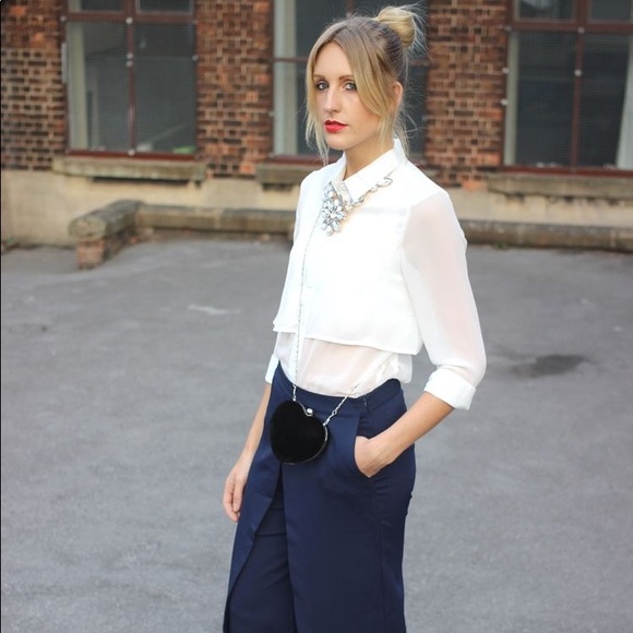 Culottes/Wide Leg Navy - Picture 2 of 4